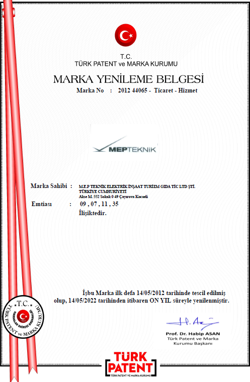 MEP TEKNIK - BRAND RENEWAL DOCUMENT